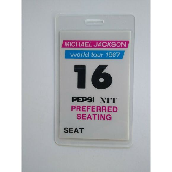 Michael Jackson Preferred Seat #16 Backstage Pass Original Bad 1987 Concert Tour - Picture 3 of 4